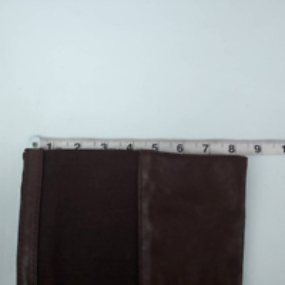 Lane Bryant Womens Riding Boots Brown Knee High Low Heels Side Zip Up Buckle 9 W - Picture 10 of 12